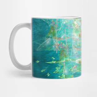 Fractal ghost ship on the azure ocean Mug